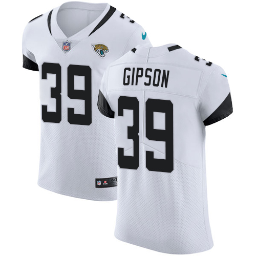 Personalized Jaguars #39 Tashaun Gipson White Men’s Stitched NFL Untouchable Elite Jersey