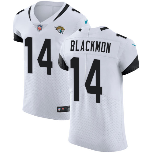 Personalized Jaguars #14 Justin Blackmon White Men’s Stitched NFL Untouchable Elite Jersey