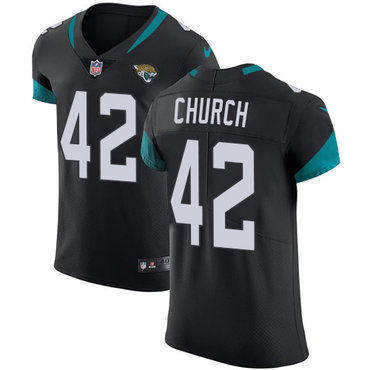 Personalized Jaguars #42 Barry Church Black Alternate Men’s Stitched NFL Untouchable Elite Jersey
