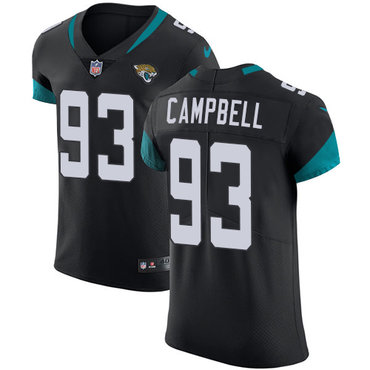 Personalized Jaguars #93 Calais Campbell Black Alternate Men’s Stitched NFL Untouchable Elite Jersey