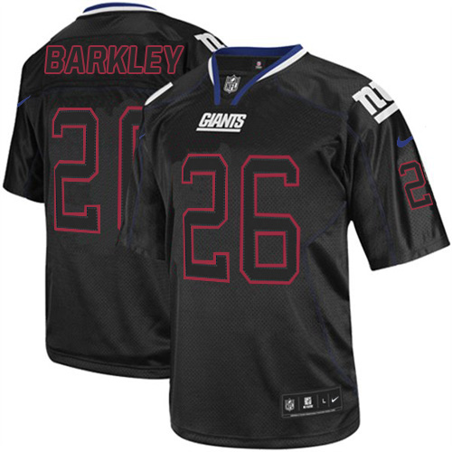 Personalized Giants #26 Saquon Barkley Lights Out Black Men’s Stitched NFL Elite Jersey