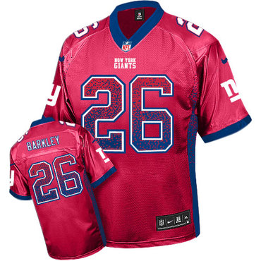 Personalized Giants #26 Saquon Barkley Red Alternate Men’s Stitched NFL Elite Drift Fashion Jersey