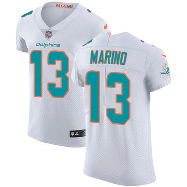 Personalized Dolphins #13 Dan Marino White Men’s Stitched NFL Untouchable Elite Jersey