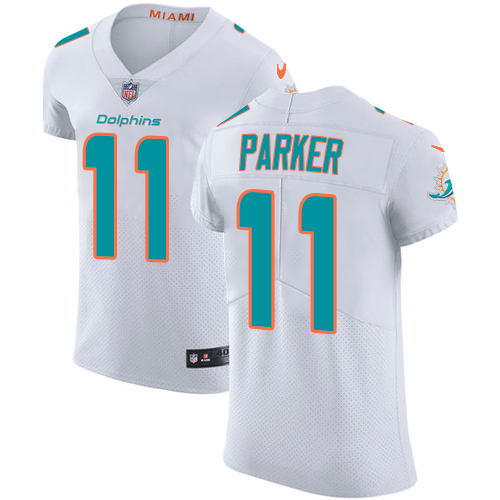 Personalized Dolphins #11 DeVante Parker White Men’s Stitched NFL Untouchable Elite Jersey