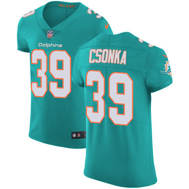 Personalized Dolphins #39 Larry Csonka Aqua Green Team Color Men’s Stitched NFL Untouchable Elite Jersey