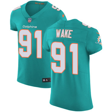 Personalized Dolphins #91 Cameron Wake Aqua Green Team Color Men’s Stitched NFL Untouchable Elite Jersey