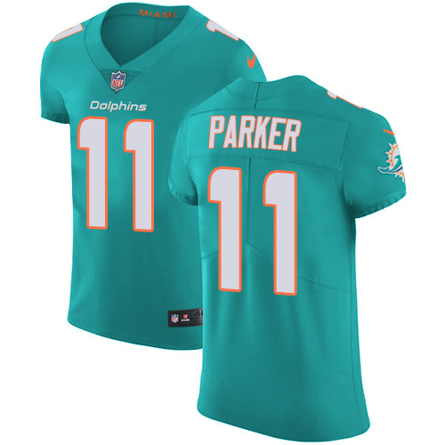 Personalized Dolphins #11 DeVante Parker Aqua Green Team Color Men’s Stitched NFL Untouchable Elite Jersey