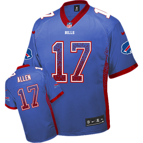 Personalized Bills #17 Josh Allen Royal Blue Team Color Men’s Stitched NFL Elite Drift Fashion Jersey