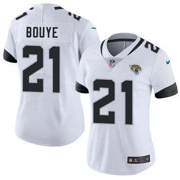 Personalized Jaguars #21 A.J. Bouye White Women’s Stitched NFL Untouchable Limited Jersey
