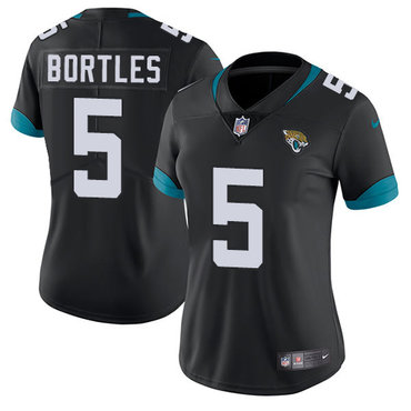 Personalized Jaguars #5 Blake Bortles Black Alternate Women’s Stitched NFL Untouchable Limited Jersey