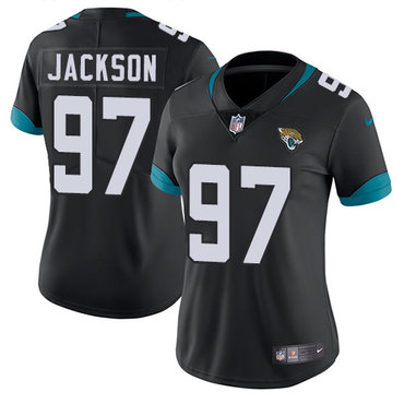 Personalized Jaguars #97 Malik Jackson Black Alternate Women’s Stitched NFL Untouchable Limited Jersey
