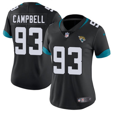 Personalized Jaguars #93 Calais Campbell Black Alternate Women’s Stitched NFL Untouchable Limited Jersey