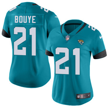 Personalized Jaguars #21 A.J. Bouye Teal Green Team Color Women’s Stitched NFL Untouchable Limited Jersey