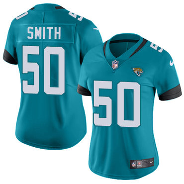 Personalized Jaguars #50 Telvin Smith Teal Green Team Color Women’s Stitched NFL Untouchable Limited Jersey
