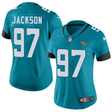 Personalized Jaguars #97 Malik Jackson Teal Green Team Color Women’s Stitched NFL Untouchable Limited Jersey