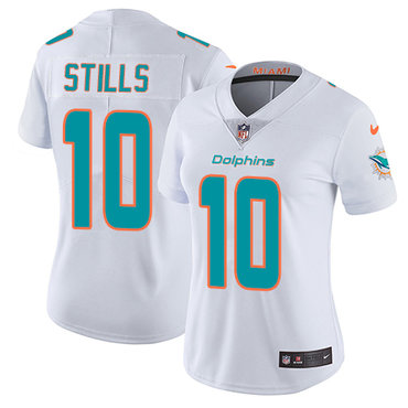 Personalized Dolphins #10 Kenny Stills White Women’s Stitched NFL Untouchable Limited Jersey
