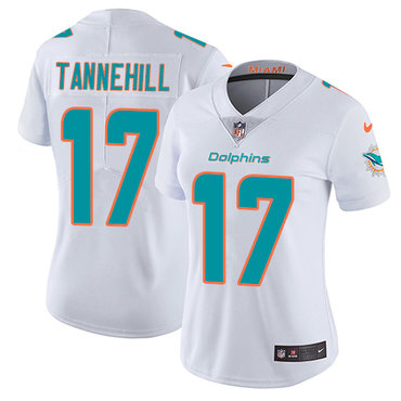 Personalized Dolphins #17 Ryan Tannehill White Women’s Stitched NFL Untouchable Limited Jersey