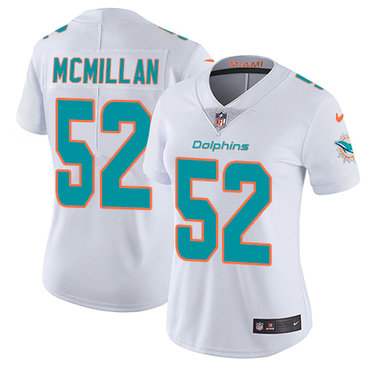 Personalized Dolphins #52 Raekwon McMillan White Women’s Stitched NFL Untouchable Limited Jersey
