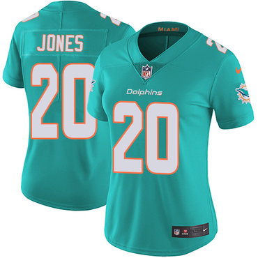 Personalized Dolphins #20 Reshad Jones Aqua Green Team Color Women’s Stitched NFL Untouchable Limited Jersey