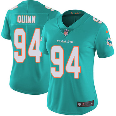 Personalized Dolphins #94 Robert Quinn Aqua Green Team Color Women’s Stitched NFL Untouchable Limited Jersey
