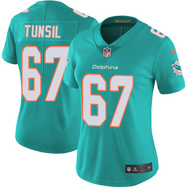 Personalized Dolphins #67 Laremy Tunsil Aqua Green Team Color Women’s Stitched NFL Untouchable Limited Jersey