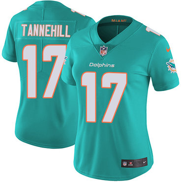 Personalized Dolphins #17 Ryan Tannehill Aqua Green Team Color Women’s Stitched NFL Untouchable Limited Jersey