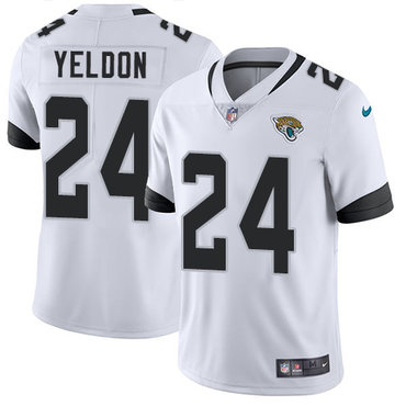 Personalized Jaguars #24 T.J. Yeldon White Youth Stitched NFL Untouchable Limited Jersey