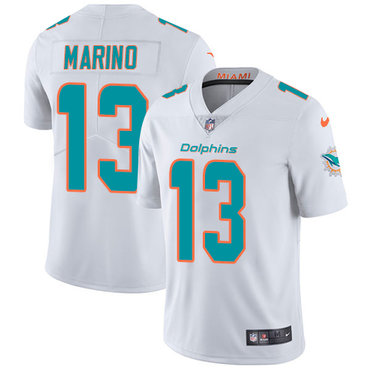 Personalized Dolphins #13 Dan Marino White Youth Stitched NFL Untouchable Limited Jersey