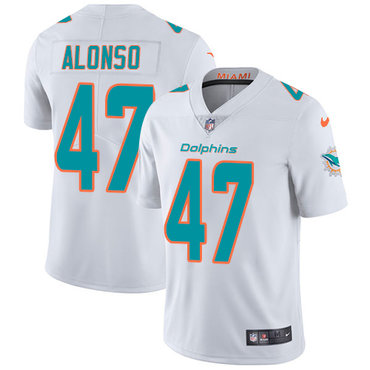 Personalized Dolphins #47 Kiko Alonso White Youth Stitched NFL Untouchable Limited Jersey