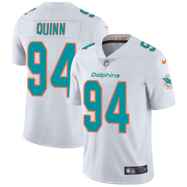 Personalized Dolphins #94 Robert Quinn White Youth Stitched NFL Untouchable Limited Jersey