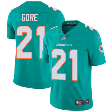 Personalized Dolphins #21 Frank Gore Aqua Green Team Color Youth Stitched NFL Untouchable Limited Jersey