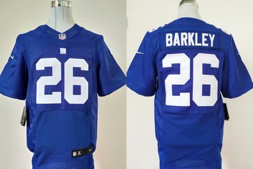 Personalized Giants 26 Saquon Barkley Royal Elite Jersey