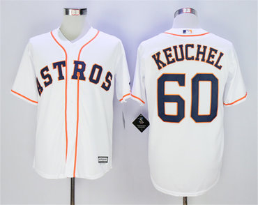 Personalized Astros 60 Dallas Keuchel White Cool Base Jersey