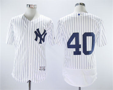 Personalized Yankees 40 Luis Severino White Flexbase Jersey