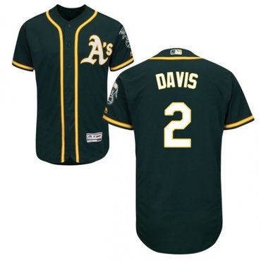Personalized Athletics 2 Khris Davis Green Flexbase Jersey