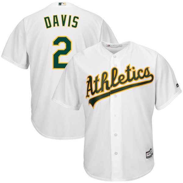 Personalized Athletics 2 Khris Davis White Cool Base Jersey