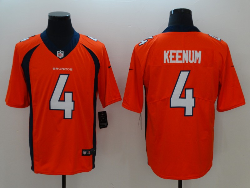 Personalized Broncos 4 Case Keenum Orange Untouchable Limited Jersey