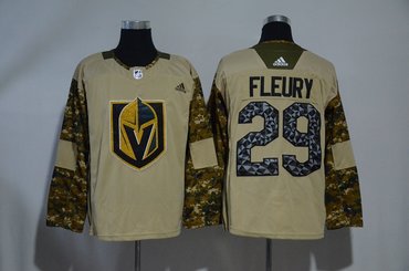 Personalized Vegas Golden Knights 29 Marc-Andre Fleury Camo 2017 Veterans Day Jersey