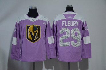 Personalized Vegas Golden Knights 29 Marc-Andre Fleury Fights Cancer Montreal Jersey