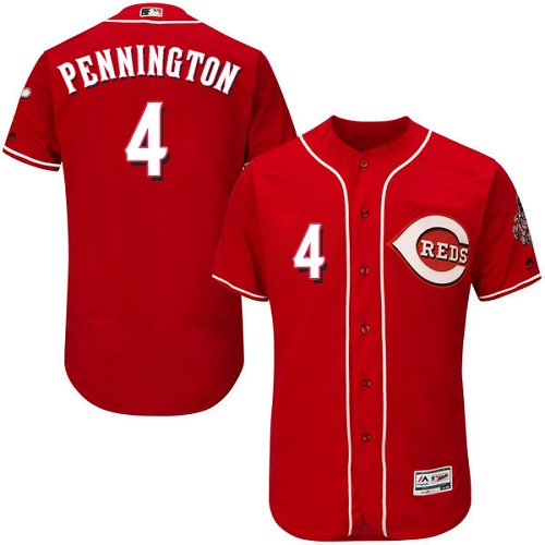 Personalized Reds #4 Cliff Pennington Red Flexbase Authentic Collection Stitched Baseball Jersey