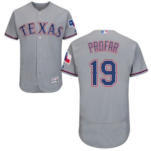 Personalized Rangers #19 Jurickson Profar Grey Flexbase Authentic Collection Stitched Baseball Jersey