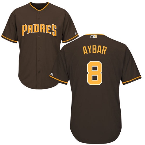 Personalized Padres #8 Erick Aybar Brown New Cool Base Stitched Baseball Jersey