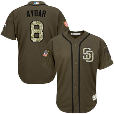 Personalized Padres #8 Erick Aybar Green Salute to Service Stitched Baseball Jersey