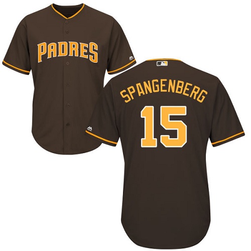 Personalized Padres #15 Cory Spangenberg Brown New Cool Base Stitched Baseball Jersey