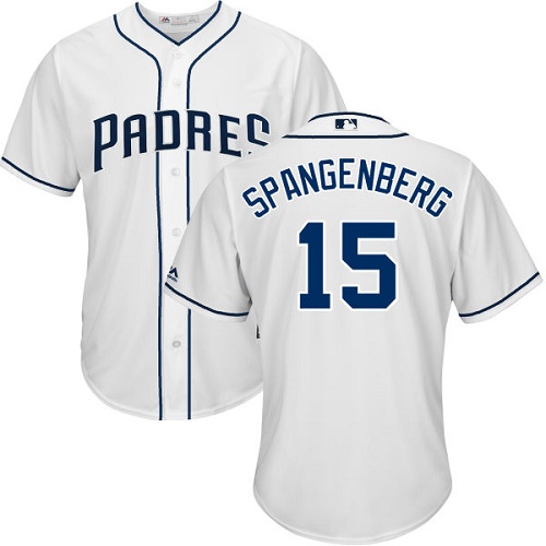 Personalized Padres #15 Cory Spangenberg White New Cool Base Stitched Baseball Jersey