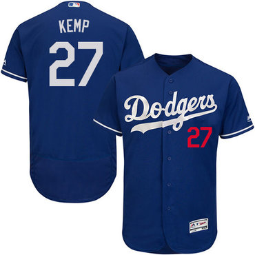 Personalized Dodgers #27 Matt Kemp Blue Flexbase Authentic Collection Stitched Baseball Jersey