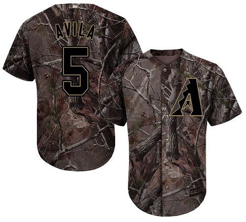 Personalized Diamondbacks #5 Alex Avila Camo Realtree Collection Cool Base Stitched Baseball Jersey