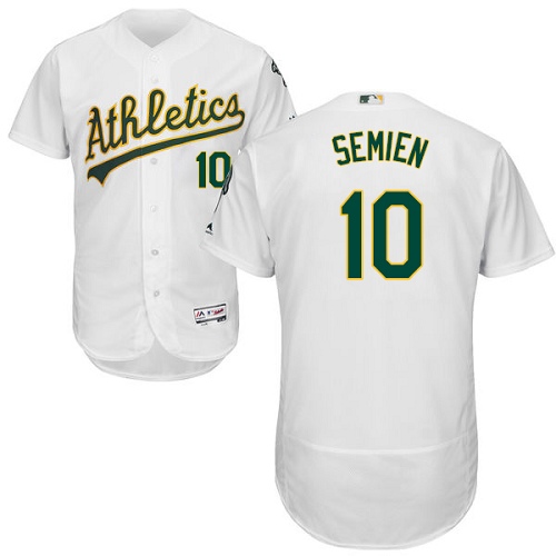 Personalized Athletics #10 Marcus Semien White Flexbase Authentic Collection Stitched Baseball Jersey