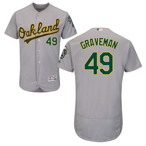 Personalized Athletics #49 Kendall Graveman Grey Flexbase Authentic Collection Stitched Baseball Jersey