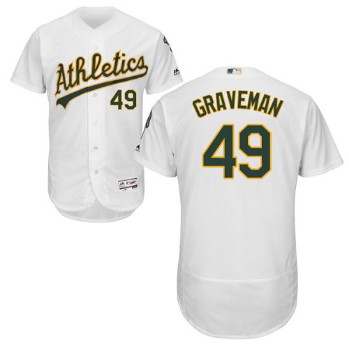 Personalized Athletics #49 Kendall Graveman White Flexbase Authentic Collection Stitched Baseball Jersey